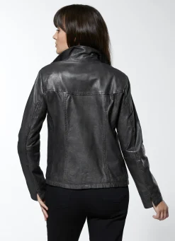 Ledershop|Jacken|Mainpol Lederjacke aus Lammnappa anthrazit