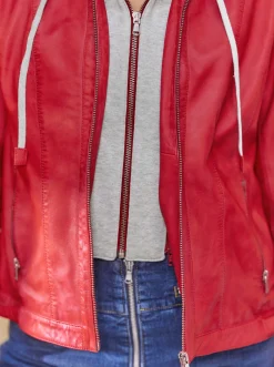 Ledershop|heine Lederjacke mit herausnehmbarem Sweat-Einsatz hummer