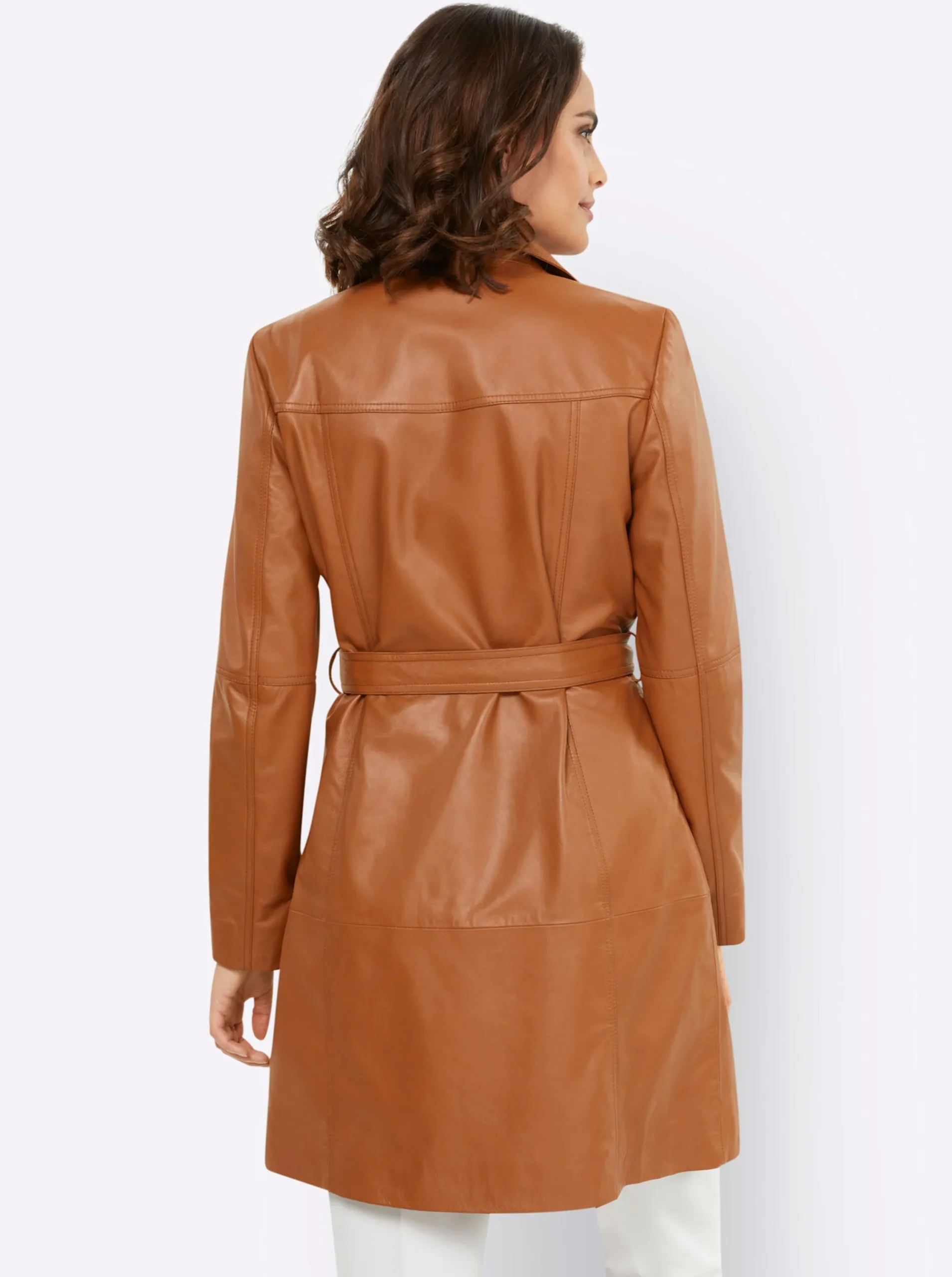 Ledershop|heine Leder-Mantel cognac