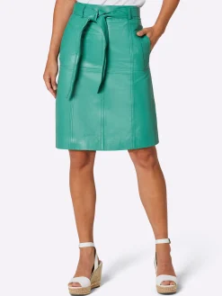 Ledershop|Röcke|CREATION L PREMIUM Lederrock smaragd