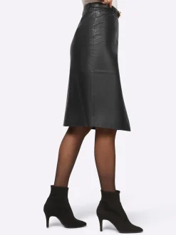 Ledershop|heine Leder-Rock schwarz