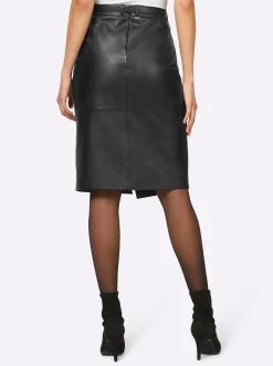 Ledershop|heine Leder-Rock schwarz