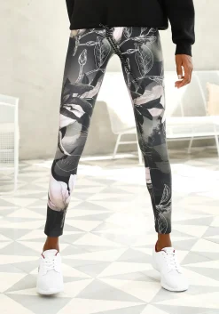 Hosen|LASCANA ACTIVE Leggings gemustert-khaki-hellrosa