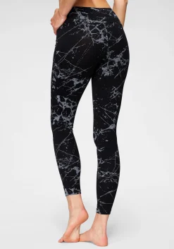 Hosen|H.I.S Leggings schwarz-bedruckt,schwarz-uni