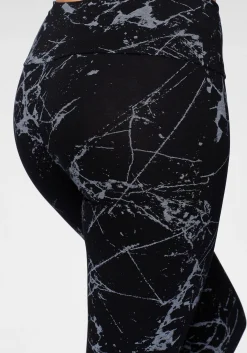 Hosen|H.I.S Leggings schwarz-bedruckt,schwarz-uni