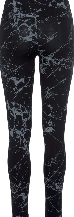 Hosen|H.I.S Leggings schwarz-bedruckt,schwarz-uni