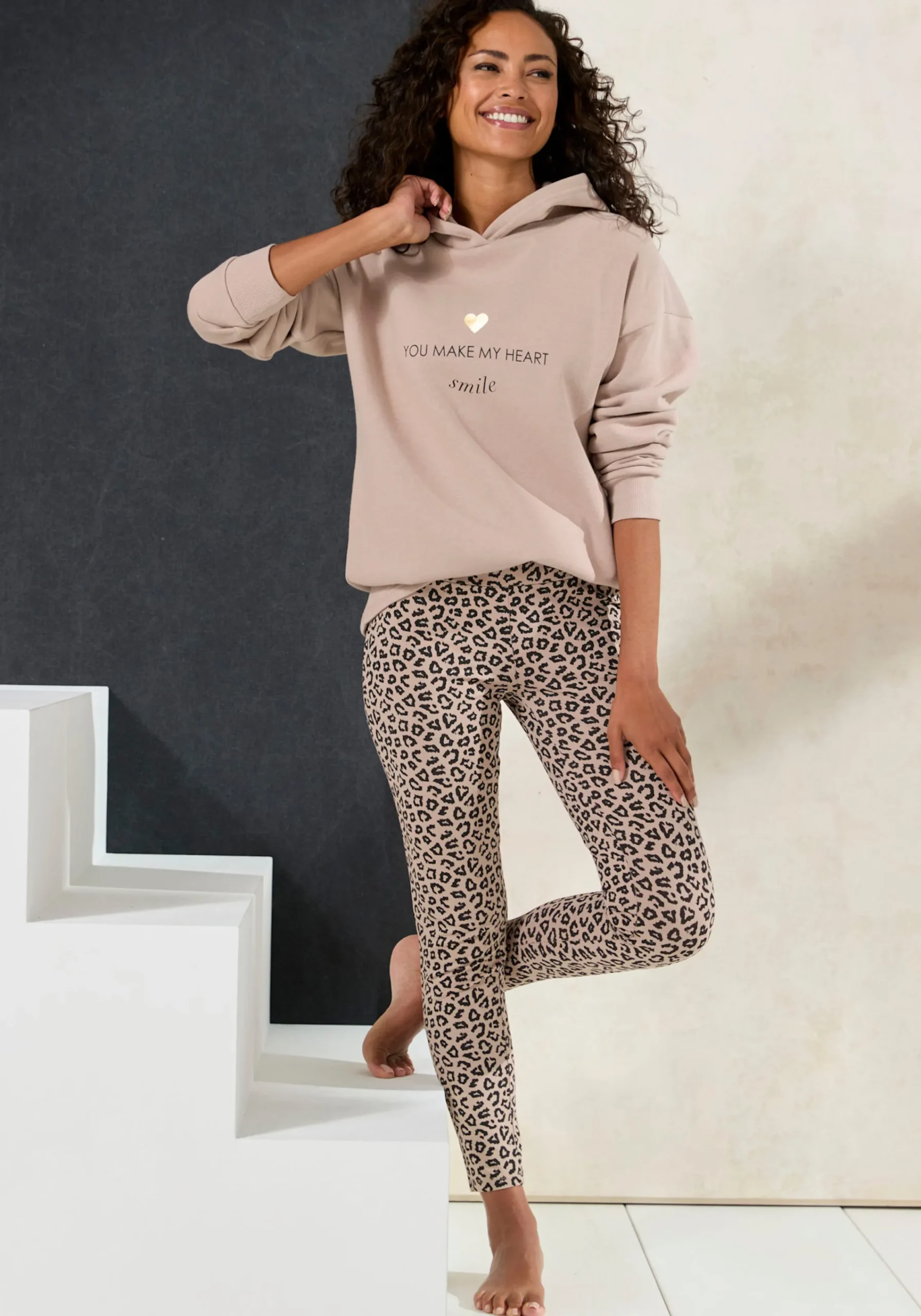Hosen|LASCANA Leggings taupe-leo