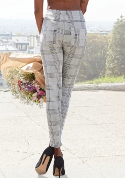 Hosen|LASCANA Leggings graugrünkariert