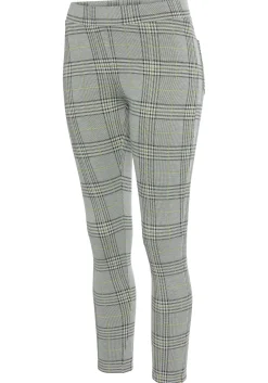 Hosen|LASCANA Leggings graugrünkariert