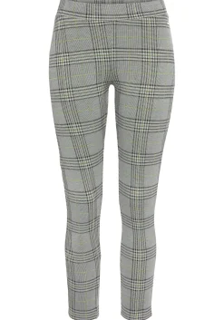 Hosen|LASCANA Leggings graugrünkariert