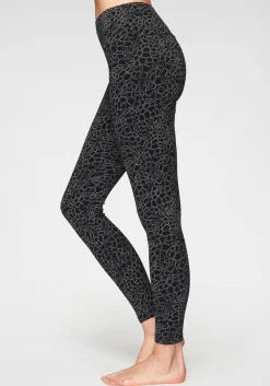 Hosen|H.I.S Leggings schwarz-bedruckt,schwarz-uni