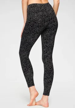 Hosen|H.I.S Leggings schwarz-bedruckt,schwarz-uni
