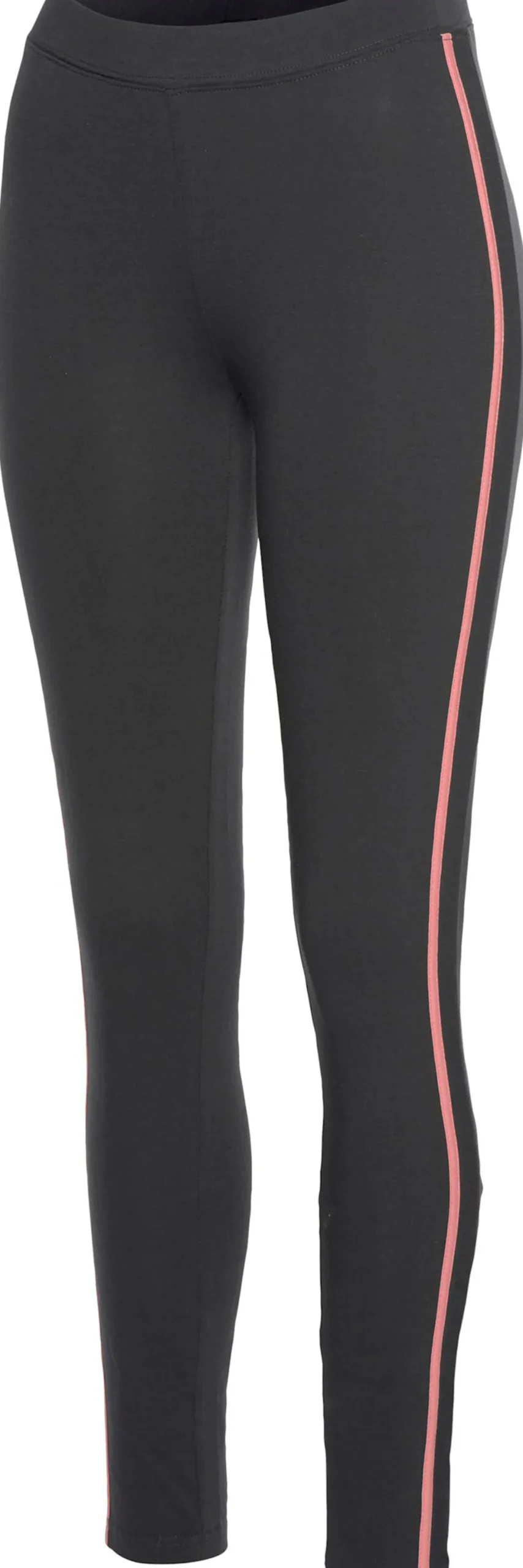 Hosen|H.I.S Leggings anthrazit-rosa