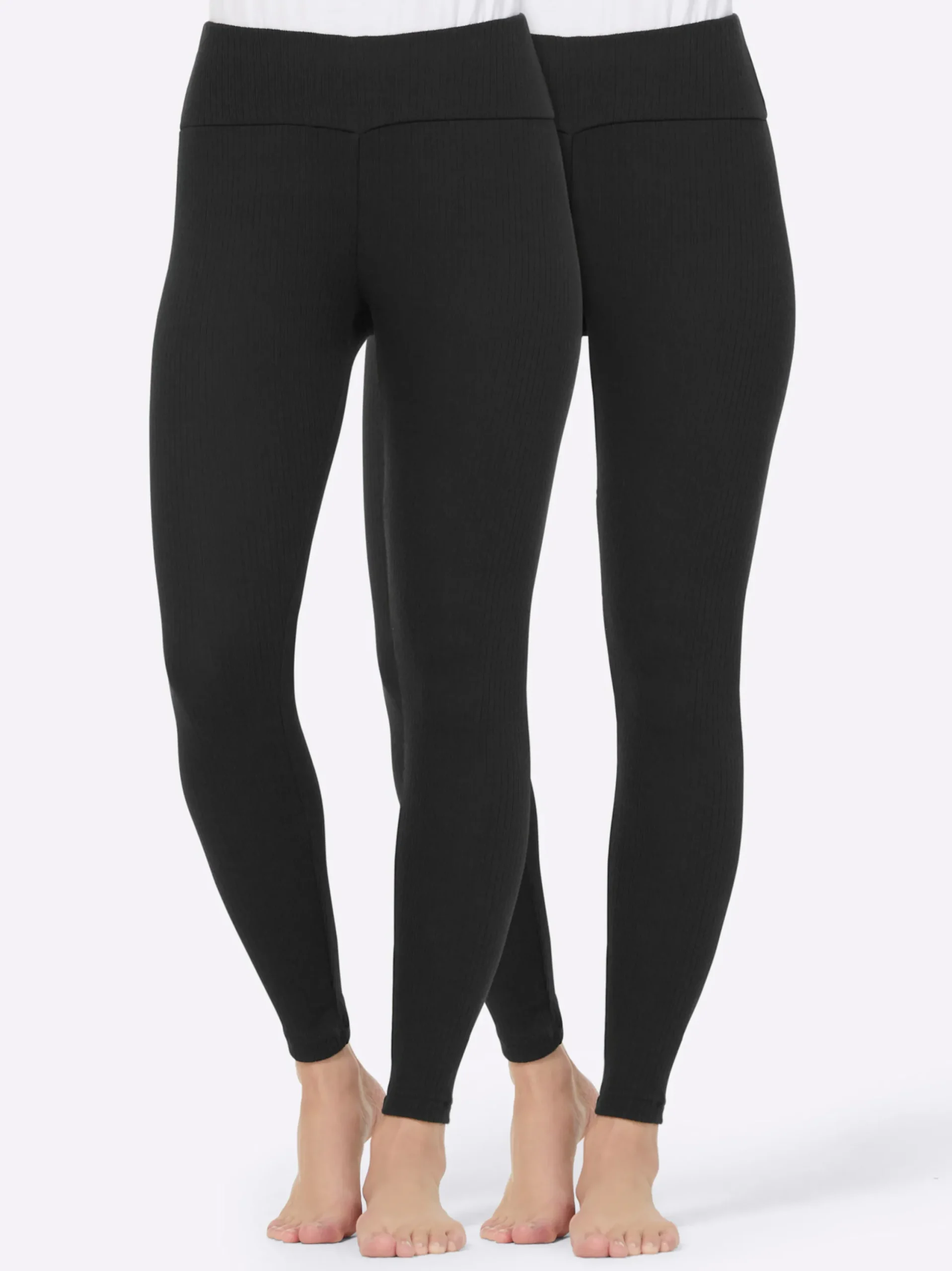 Hosen|wäschepur Leggings hinten höher geschnitten schwarz