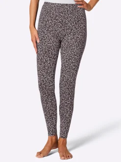 Homewear|Homewear| Leggings mit Dehnbund taupe