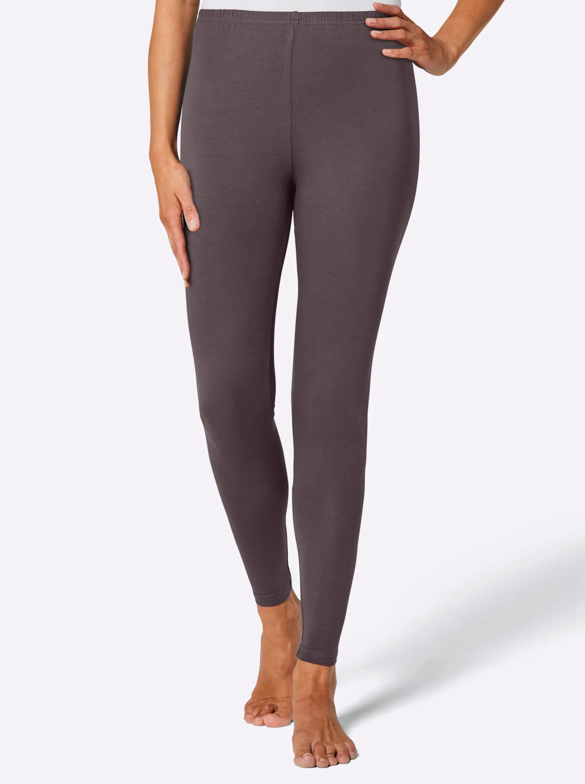 Homewear|Homewear| Leggings mit Dehnbund taupe