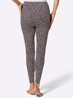 Homewear|Homewear| Leggings mit Dehnbund taupe