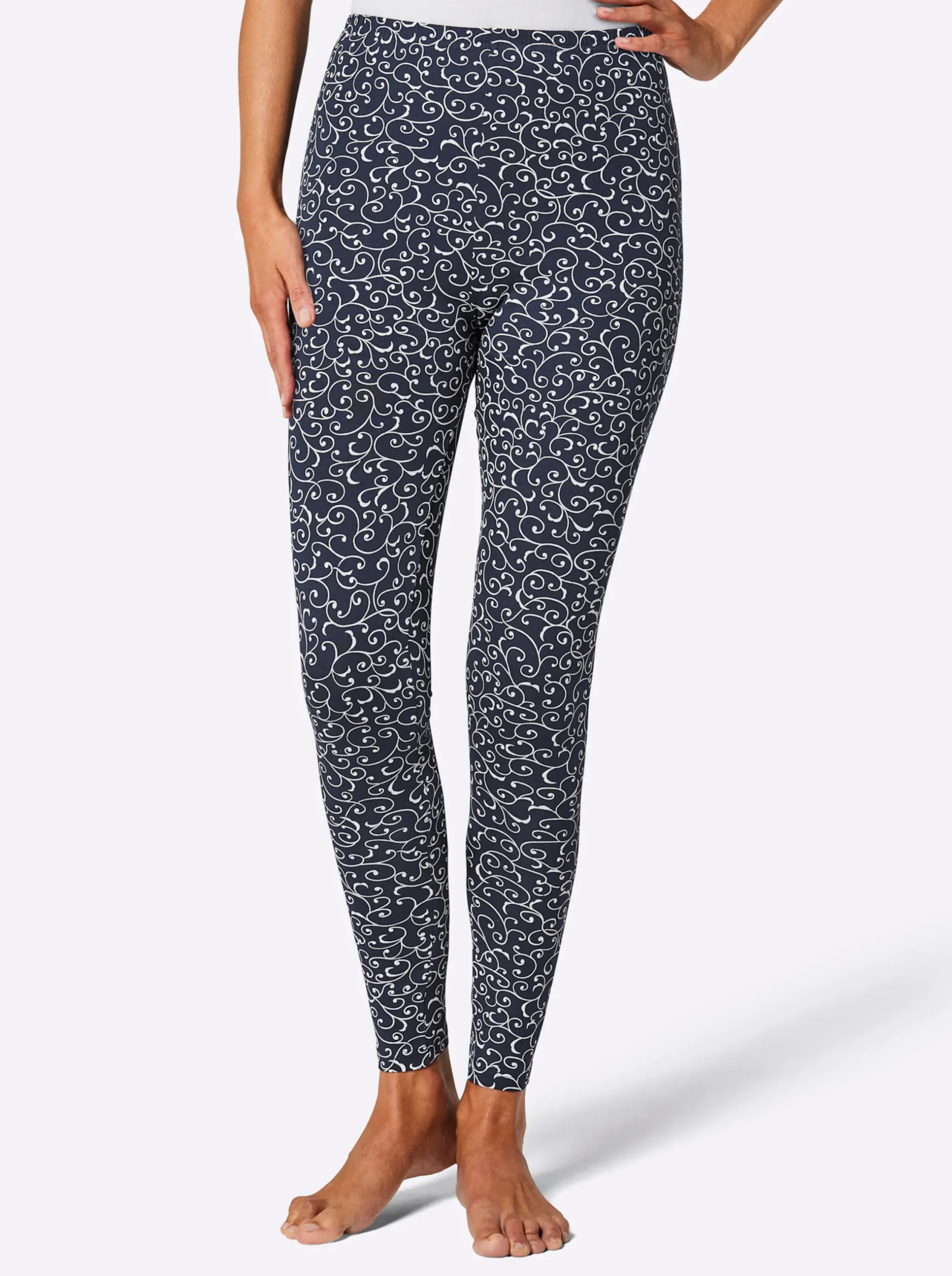 Homewear|Homewear| Leggings mit Dehnbund marine