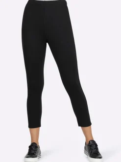 Strandmode|Hosen|heine Leggings mit Gummizugbund schwarz
