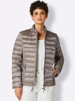Jacken|CREATION L PREMIUM Leichtdaunenjacke mit Pack-away-Beutel für unterwegs taupe-hellgrau