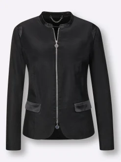 Blazer|CREATION L PREMIUM Leinenblazer schwarz