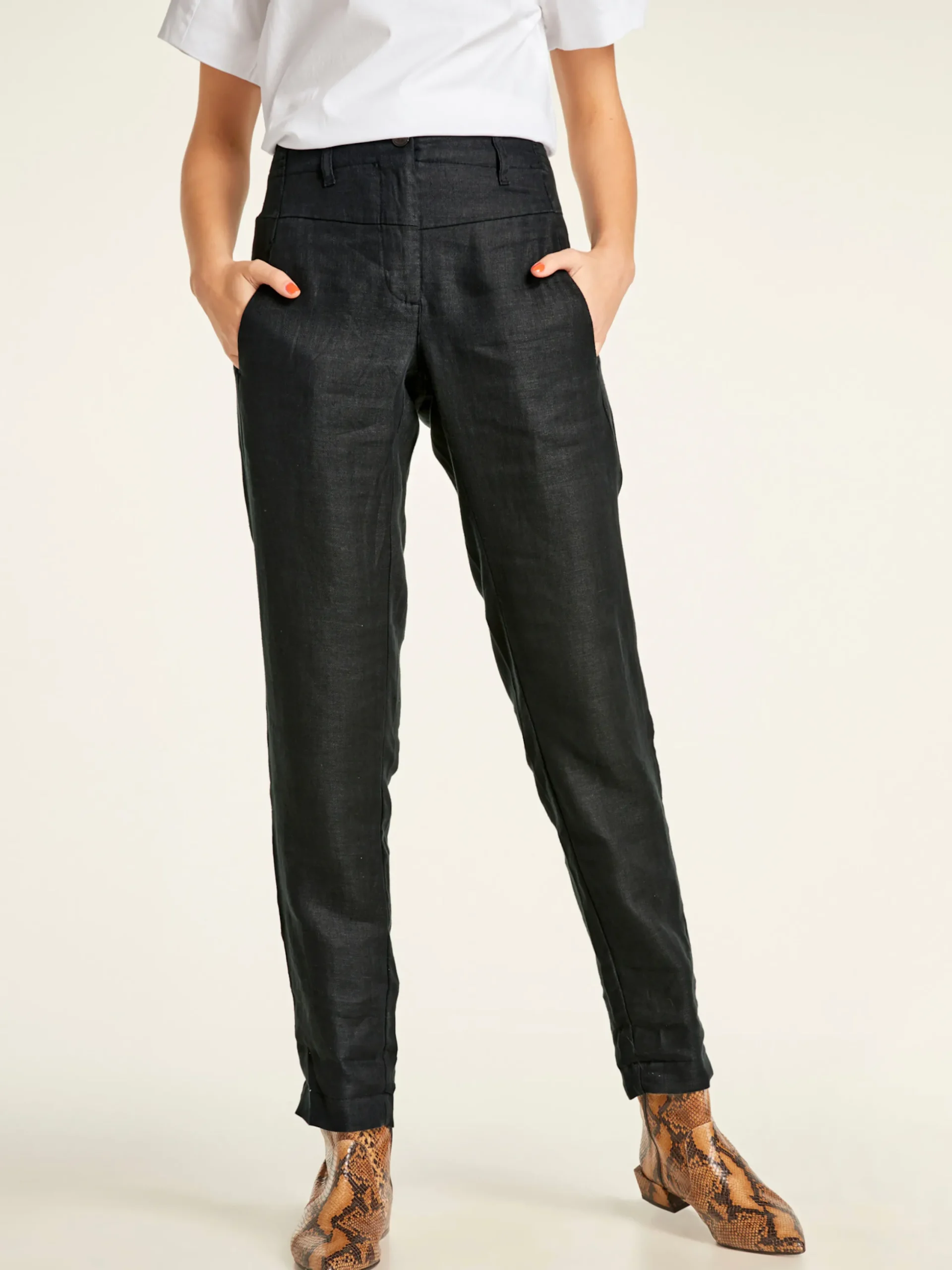 Hosen|heine Leinenhose schwarz