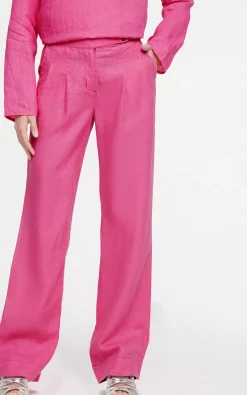 Hosen|heine Leinenhose himbeere