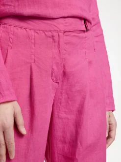 Hosen|heine Leinenhose himbeere