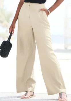 Hosen|Buffalo Leinenhose sand