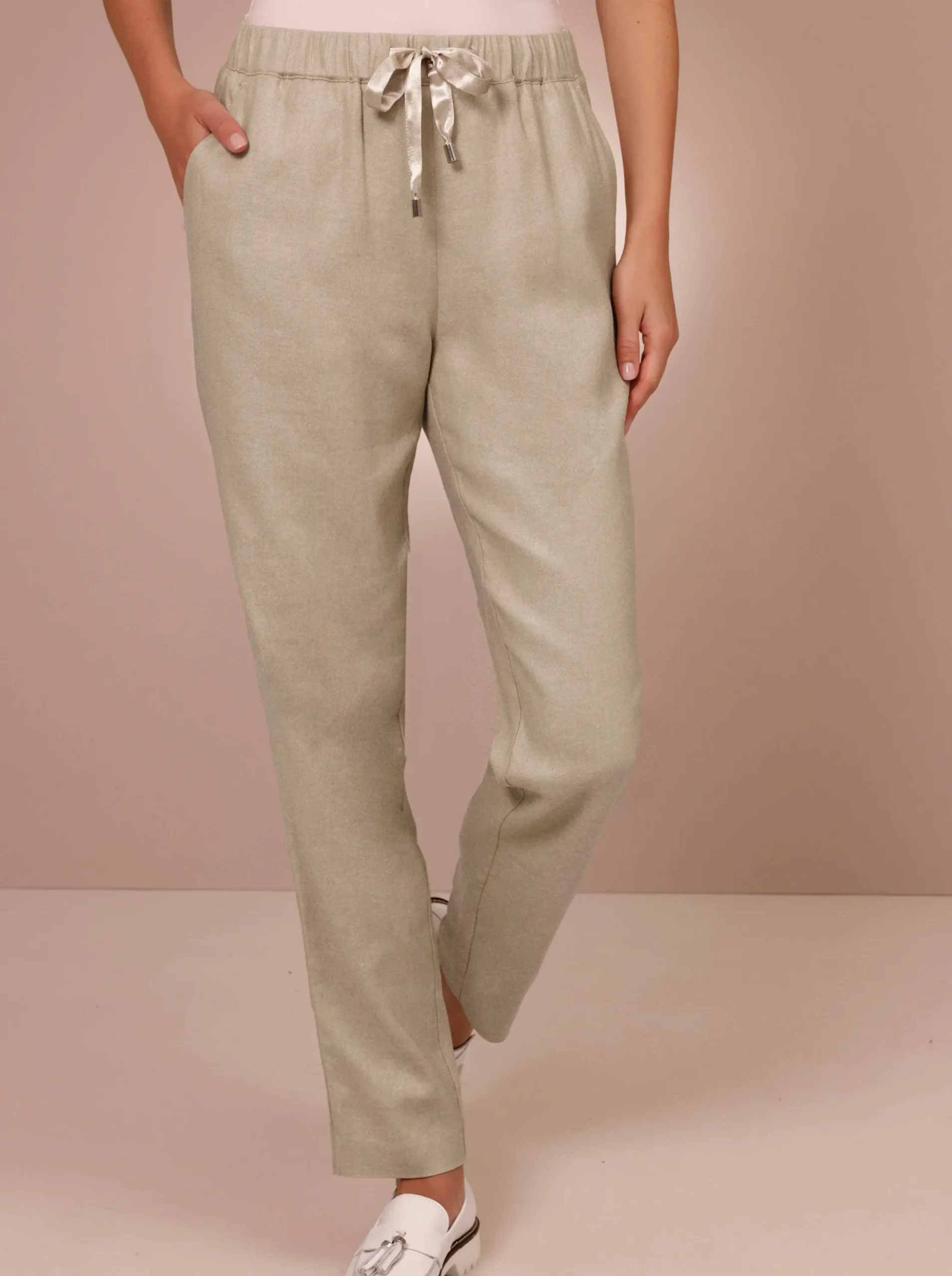 Hosen|CREATION L PREMIUM Leinenhose beige