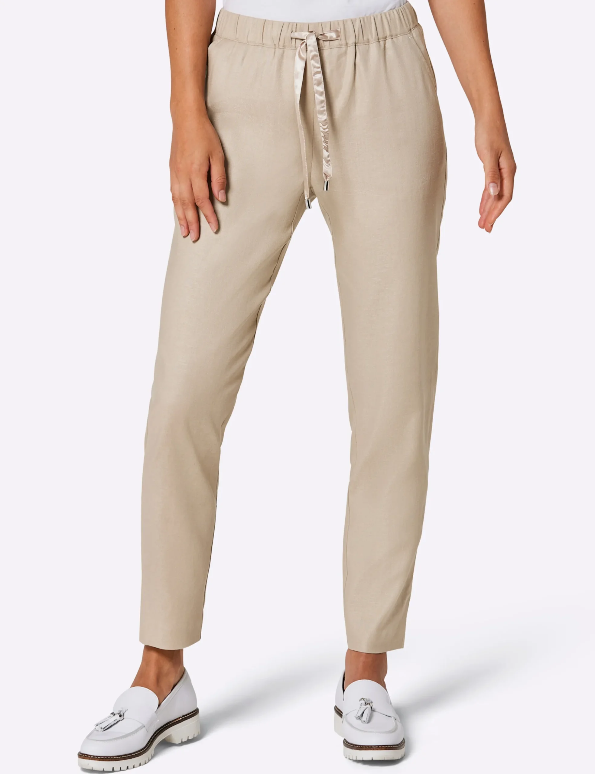 Hosen|CREATION L PREMIUM Leinenhose beige