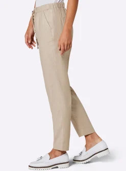 Hosen|CREATION L PREMIUM Leinenhose beige