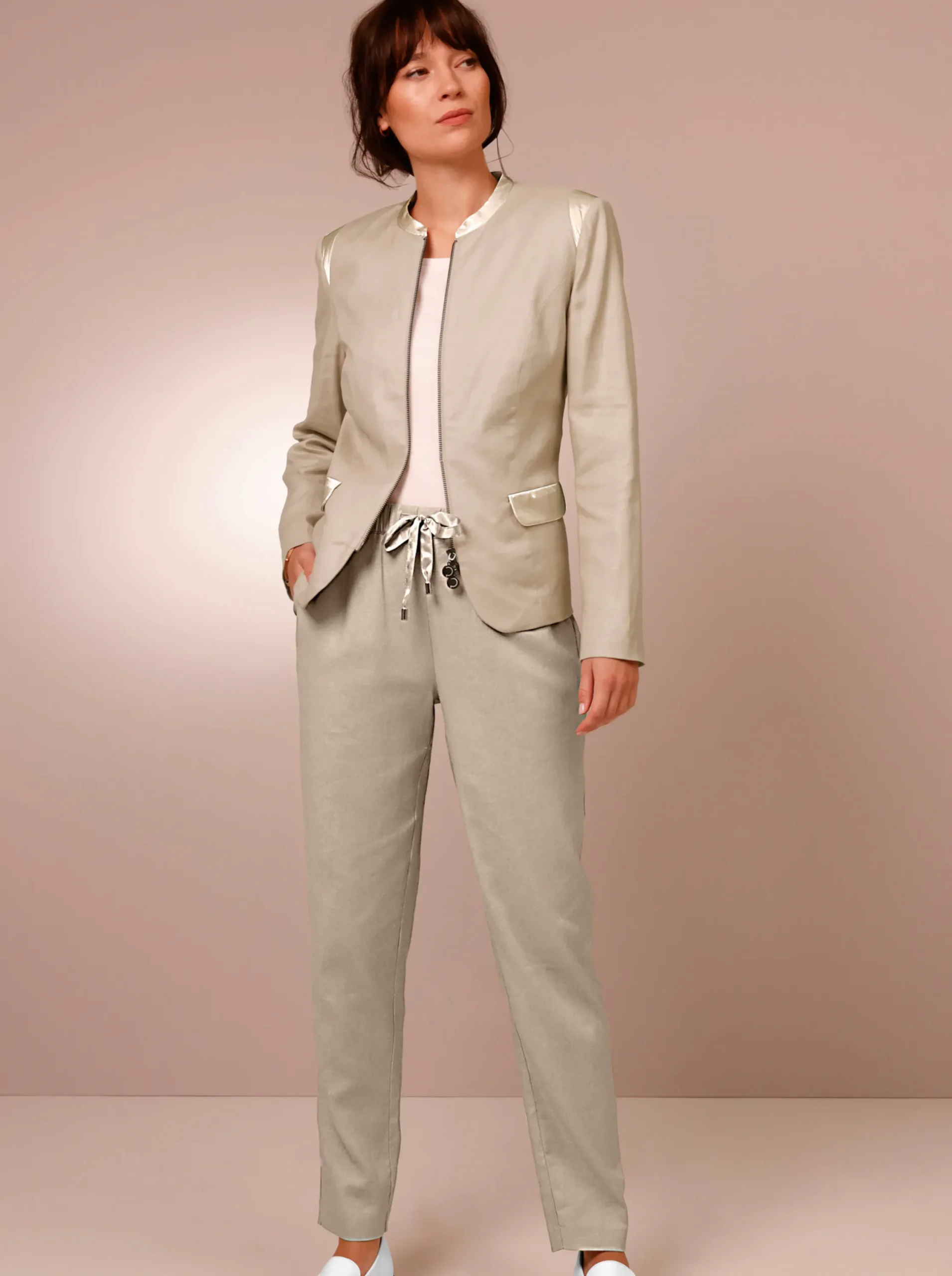 Hosen|CREATION L PREMIUM Leinenhose beige