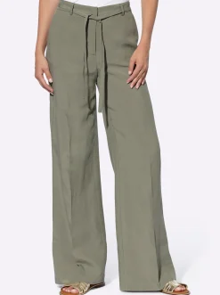Hosen|heine Leinenhose khaki
