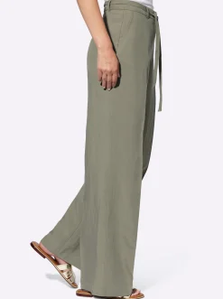 Hosen|heine Leinenhose khaki