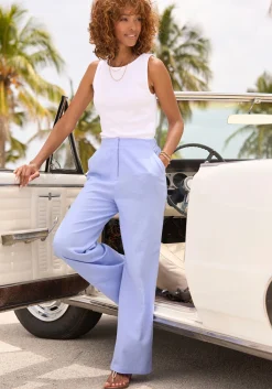 Hosen|Buffalo Leinenhose blau