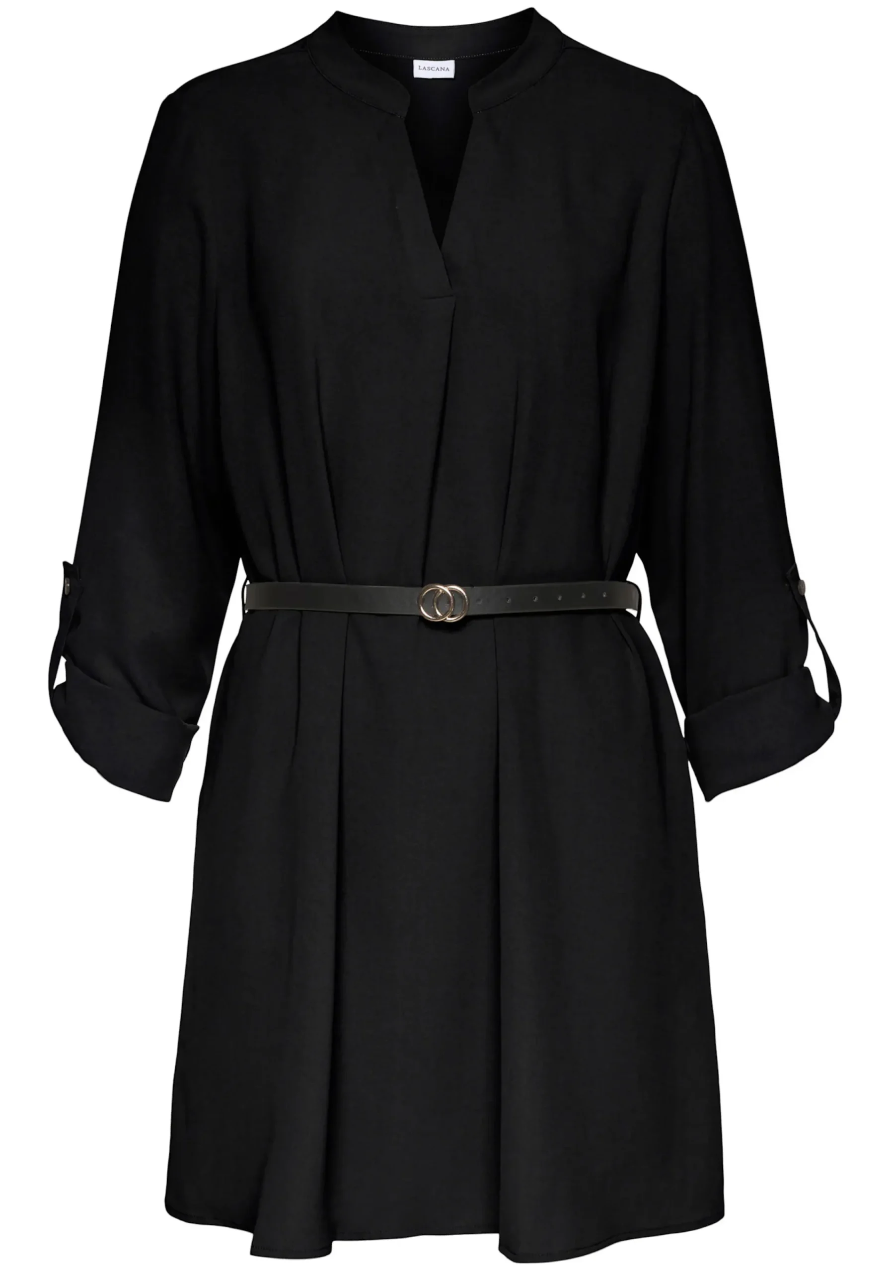 Blusen|LASCANA Longbluse schwarz