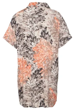 Blusen|LASCANA Longbluse apricot-taupebedruckt