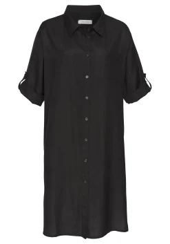 Strandmode|LASCANA Longbluse schwarz