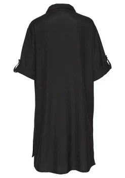 Strandmode|LASCANA Longbluse schwarz