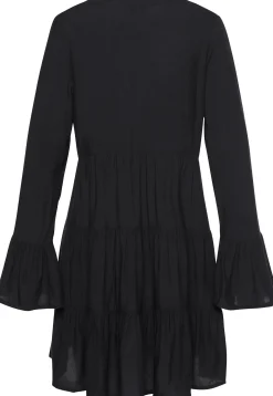 Strandmode|Blusen|LASCANA Longbluse schwarz