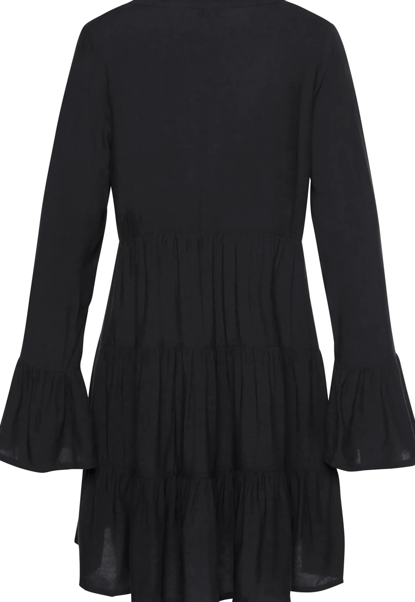 Strandmode|Blusen|LASCANA Longbluse schwarz