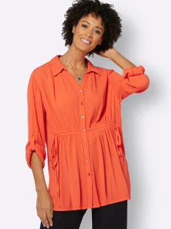 Blusen| Longbluse orange
