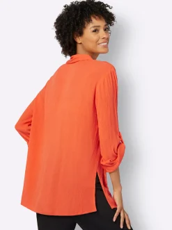 Blusen| Longbluse orange