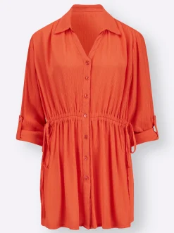 Blusen| Longbluse orange