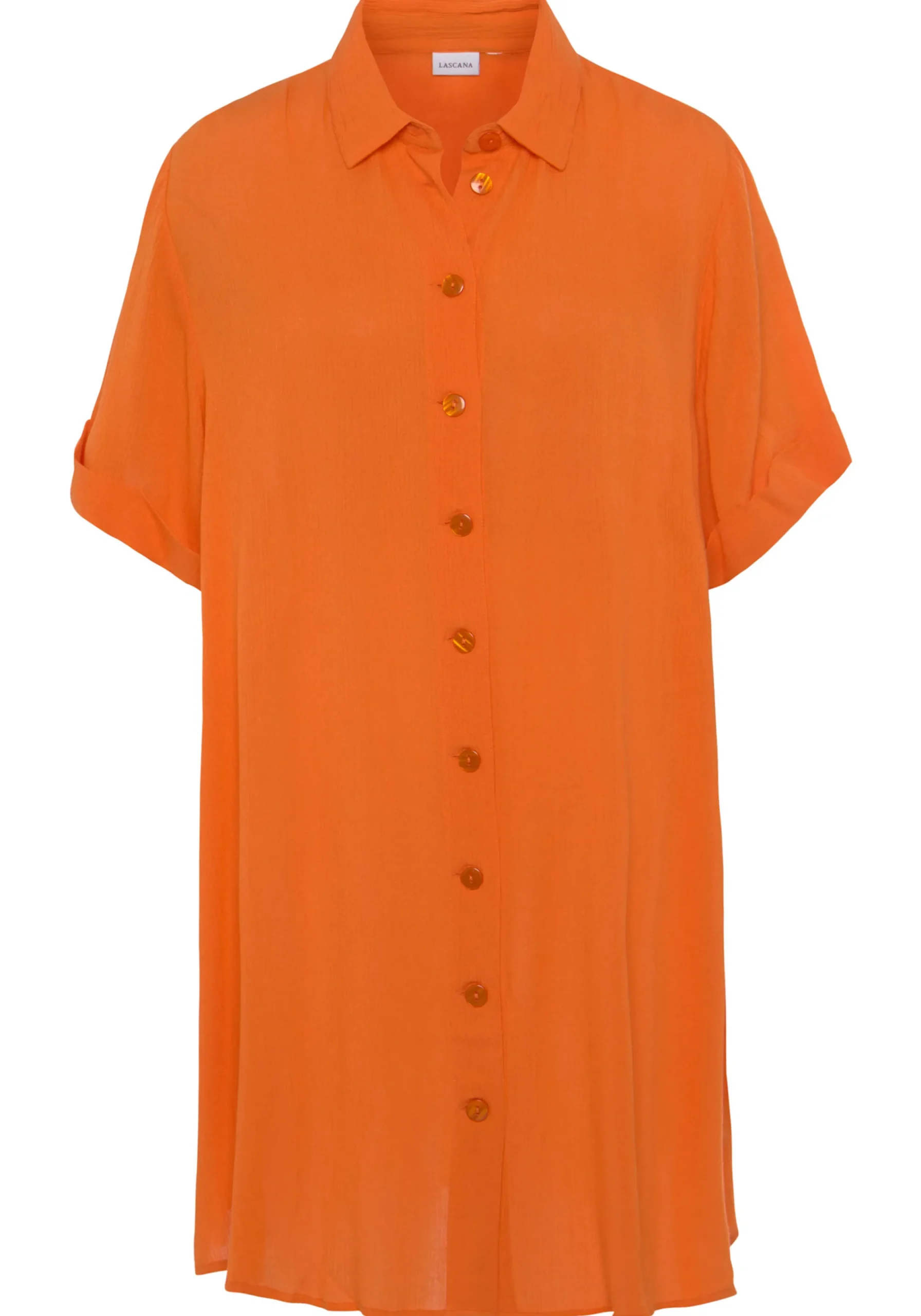 Blusen|LASCANA Longbluse orange