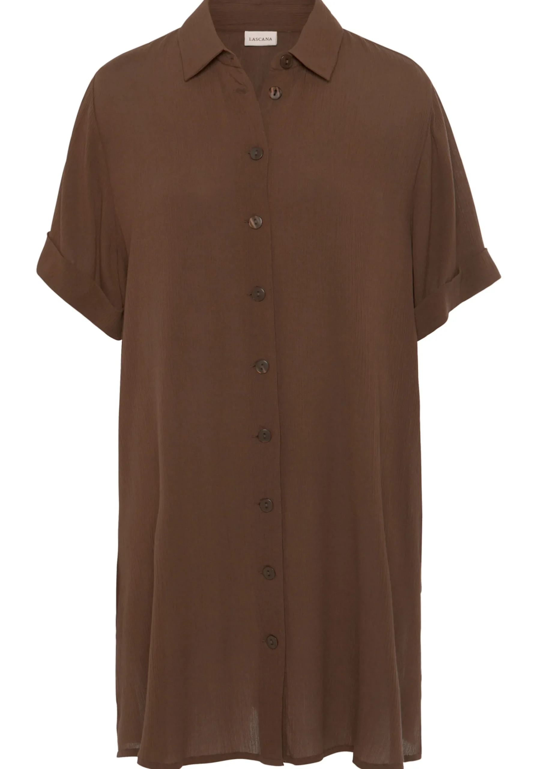 Blusen|LASCANA Longbluse braun