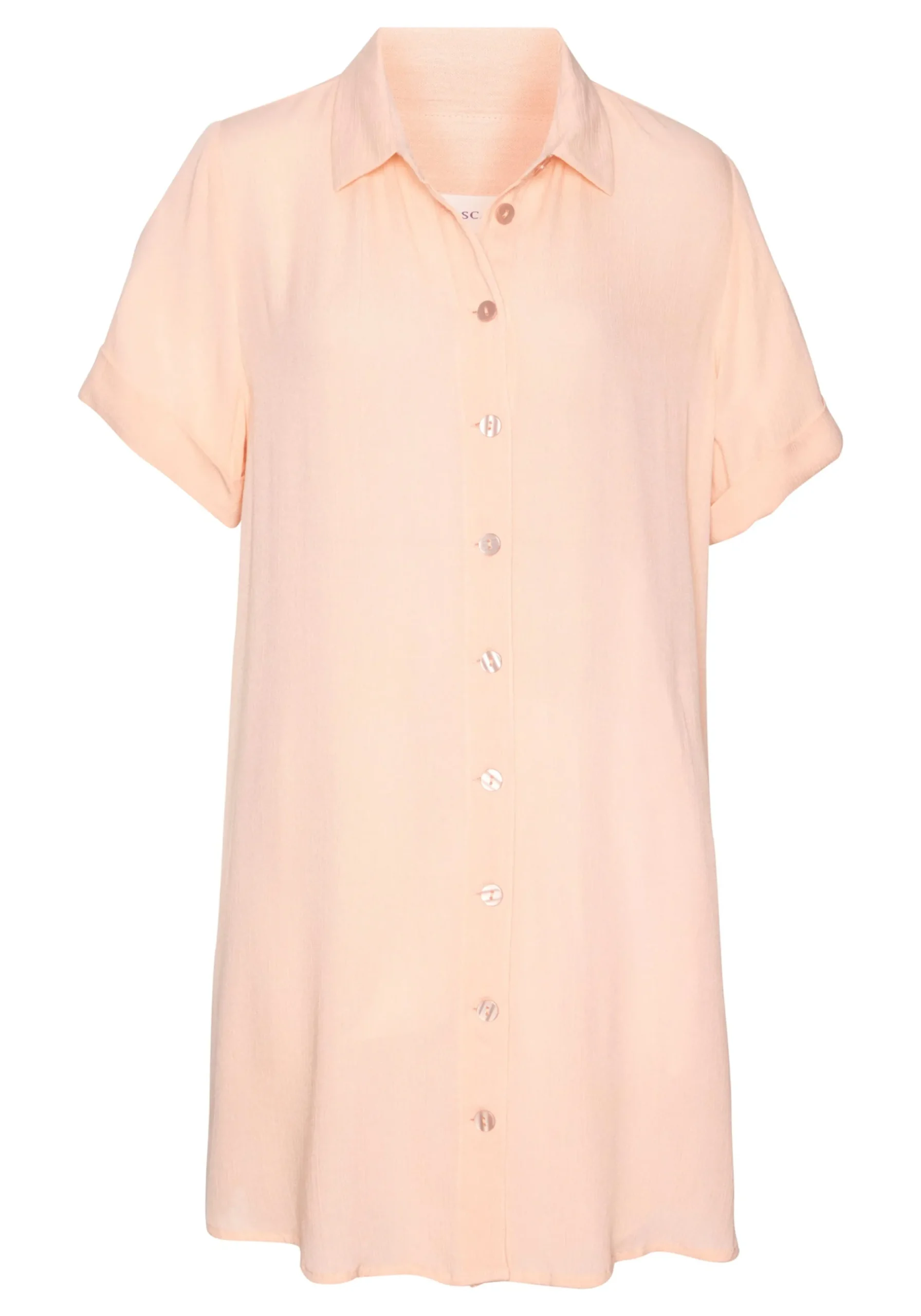 Strandmode|Blusen|LASCANA Longbluse peach