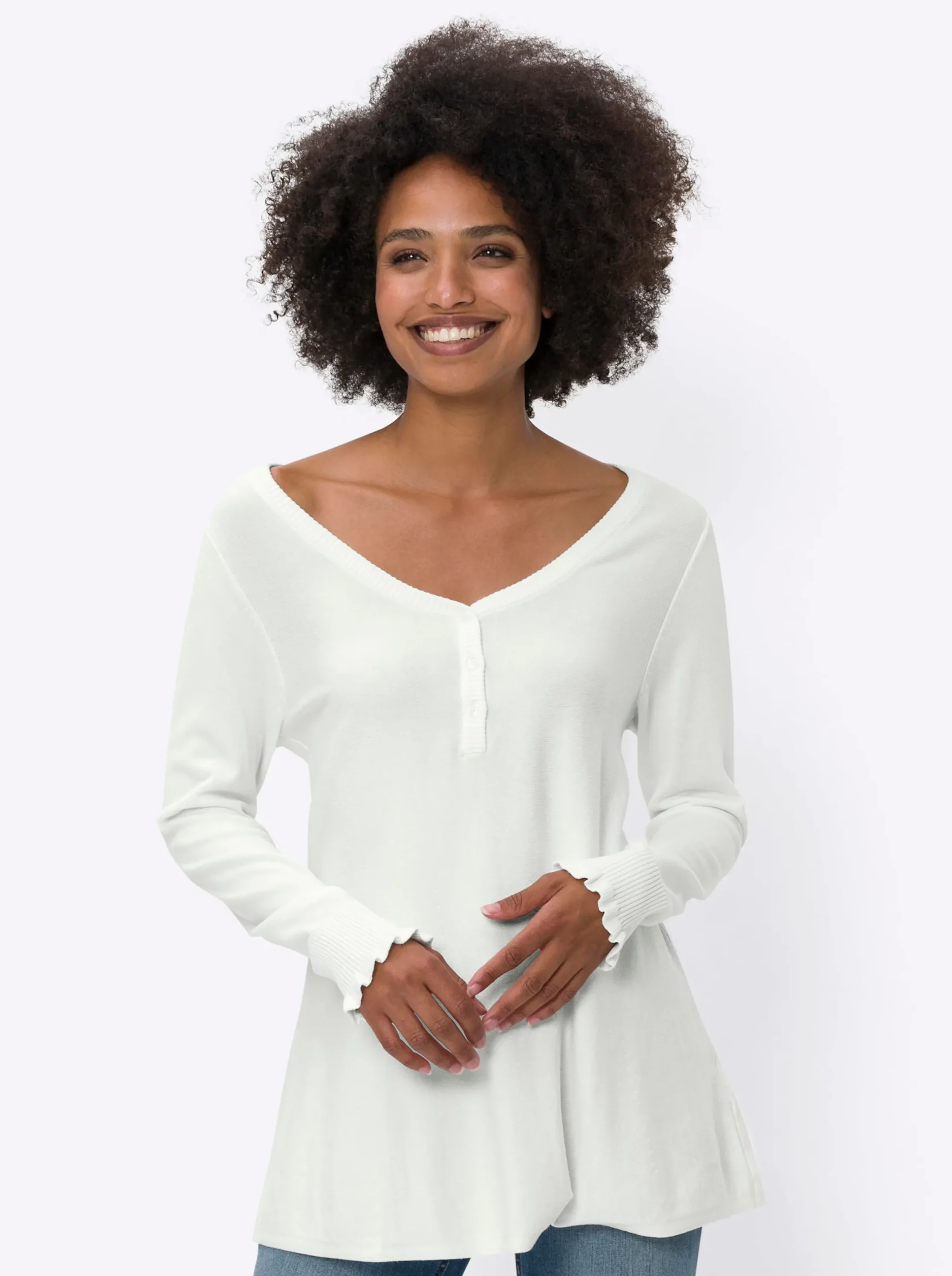 Pullover|heine Longpullover ecru