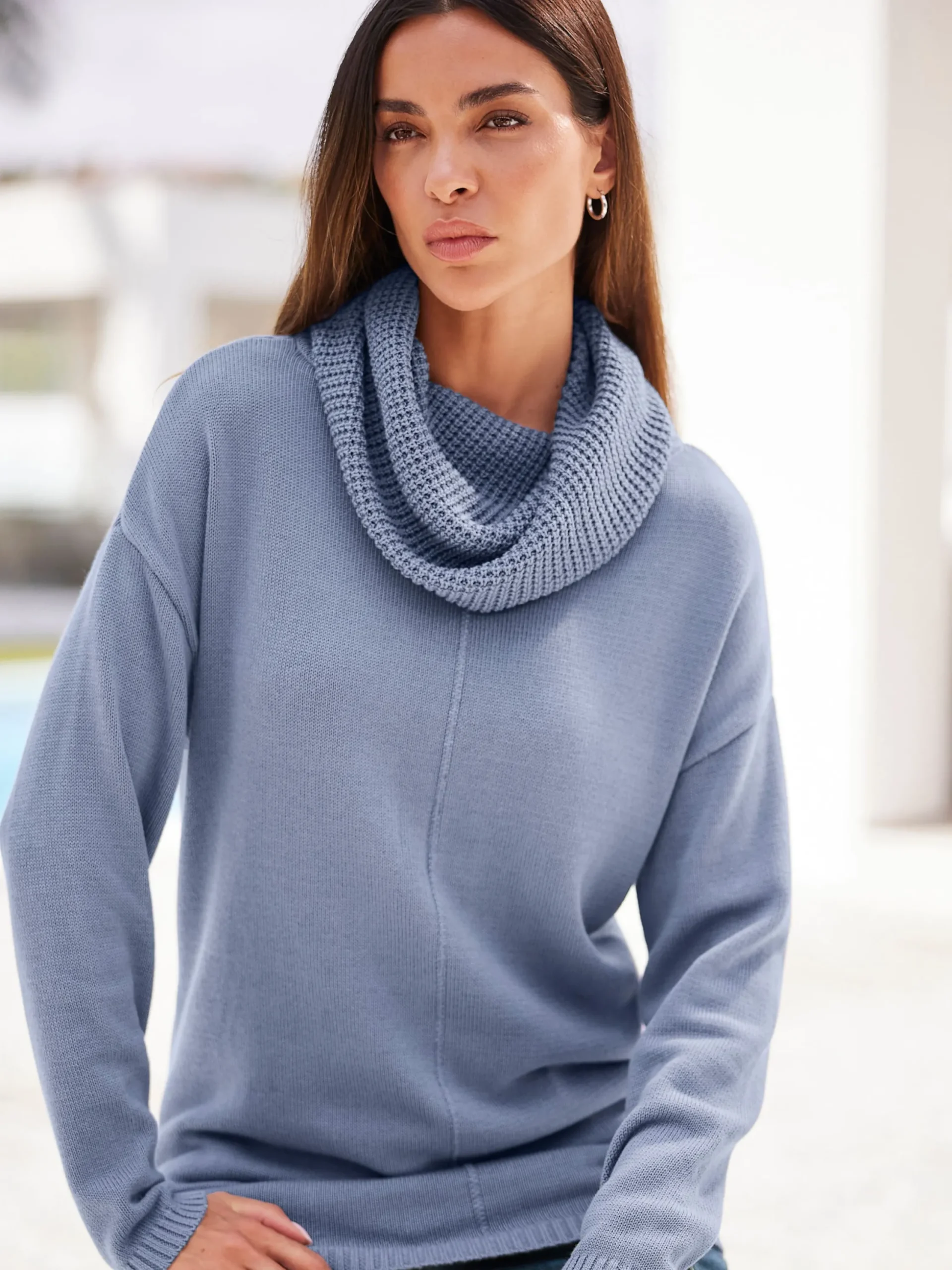 Pullover|heine Longpullover taubenblau
